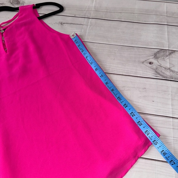 Naked Zebra Hot Pink Tank Top with Lining – Strappy Back | Size Small Summer - Picture 6 of 7